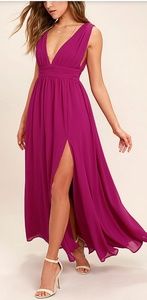 Lulus heavenly hues magenta maxi dress